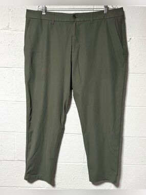 Lululemon Men's Green Gray ABC Trouser Pants 40 Classic Fit Warpstreme Golf